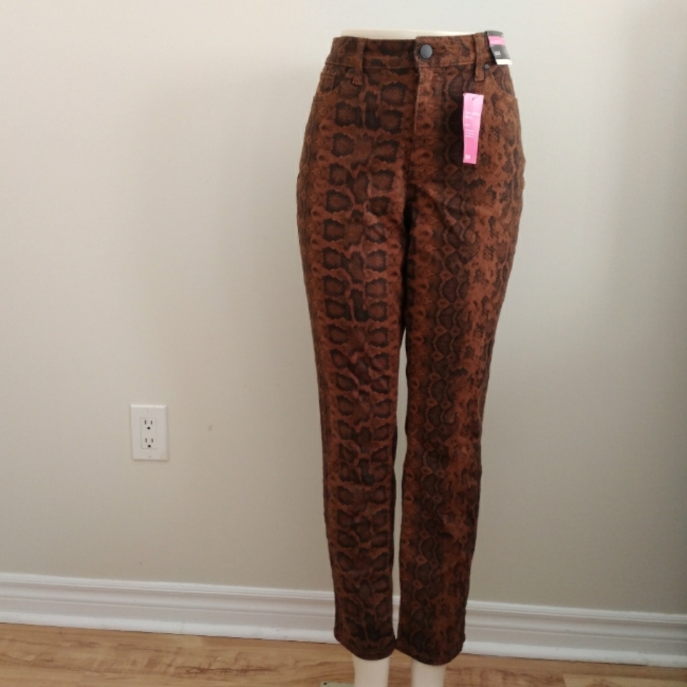 Ana Brown Snake Skinny Pants